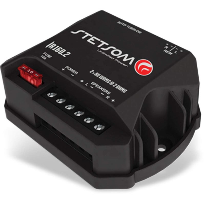 Stetsom IR 160.2 RCA 2 Ohms Compact Digital Multi-Channel Amplifier, IRON LINE, 160 Watts RMS 160x2, 2Î© Stable, Digital Car Audio Amp, Full-Range Sound Quality, Crossover, Factory Player Audio Adapter - Image 1